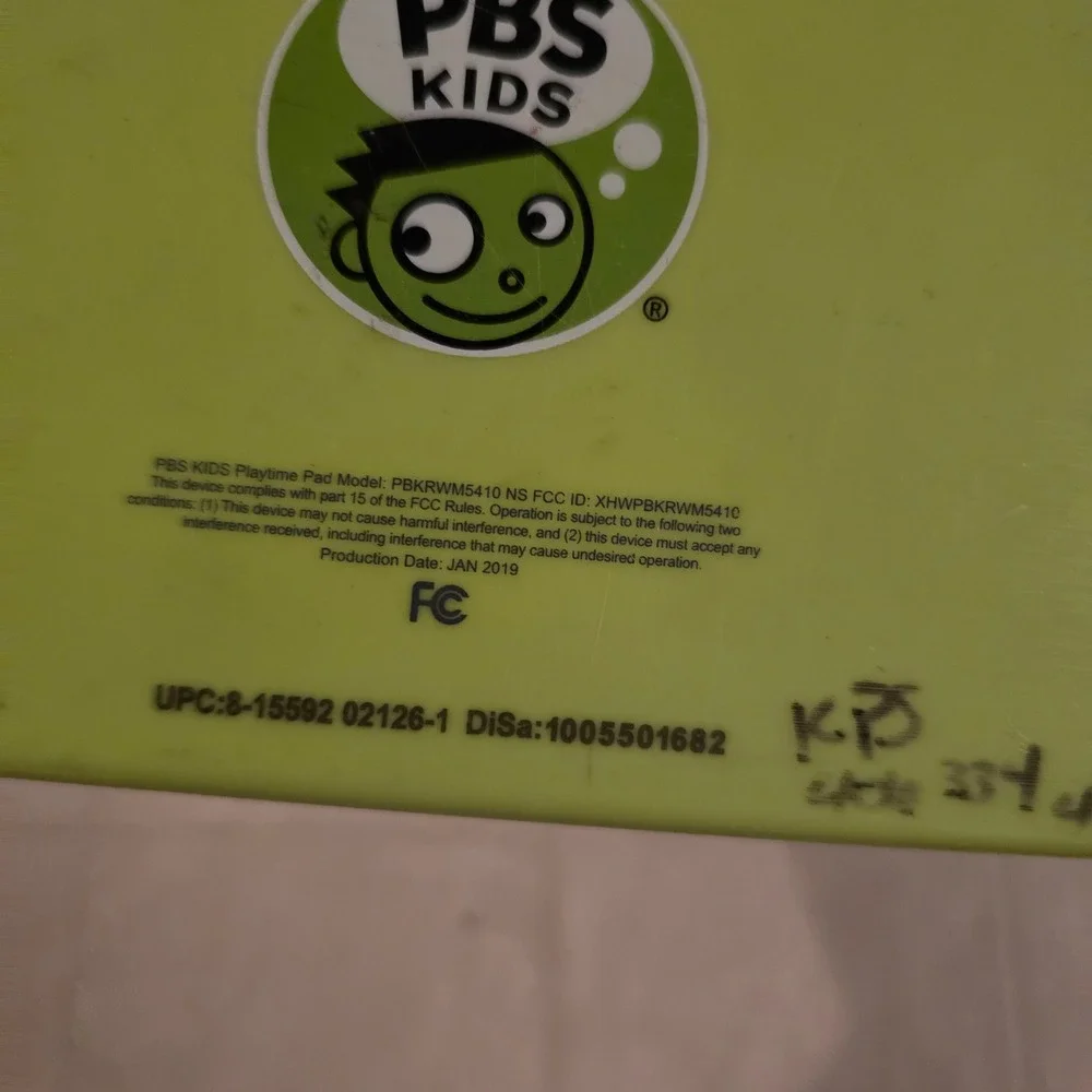 PBS KIDS Playtime Pad PBKRWM5410 Kids Tablet Green For Parts Repair 2019